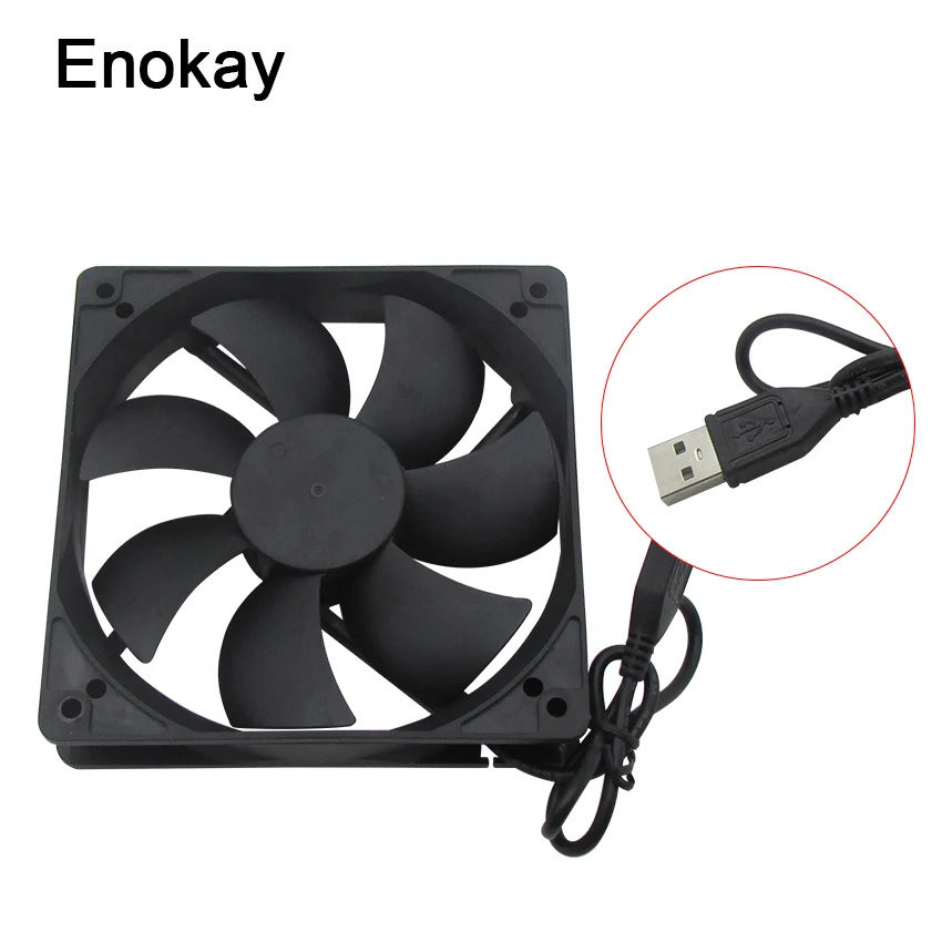 1 шт. разъем USB Enokay 5 в 12025 12 см 120x120x25 мм 120 охлаждающий вентилятор для компьютера с