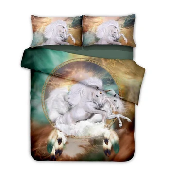 

Christmas Season Unicorn EURO USA Adult Kids Bed Linens Bedding Duvet Cover Set Quilt Cover Pillowcase Twin Queen King Size
