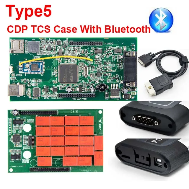 5 шт./лот CDP TCS V3.0 Bluetooth. R3/,00 keygen программное обеспечение obd2 сканер автомобили Грузовики OBDII Авто диагностический инструмент - Цвет: Type5 CDP TCS BT