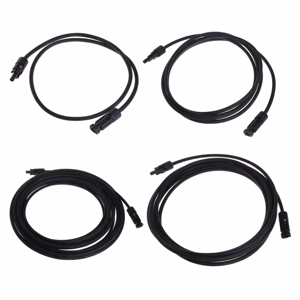 

1/3/5/10m Black MC4 Solar Panel Extension Connector 10 AWG PV Cable Wire
