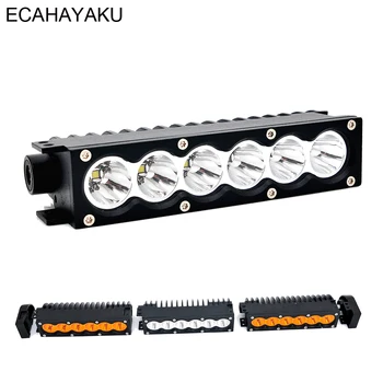 

ECAHAYAKU 60W 6500K 4300K led light bar Driving Light Bar 15inch Single row Car Led Light Bar Waterproof Offroad SUV ATV UTE 4WD