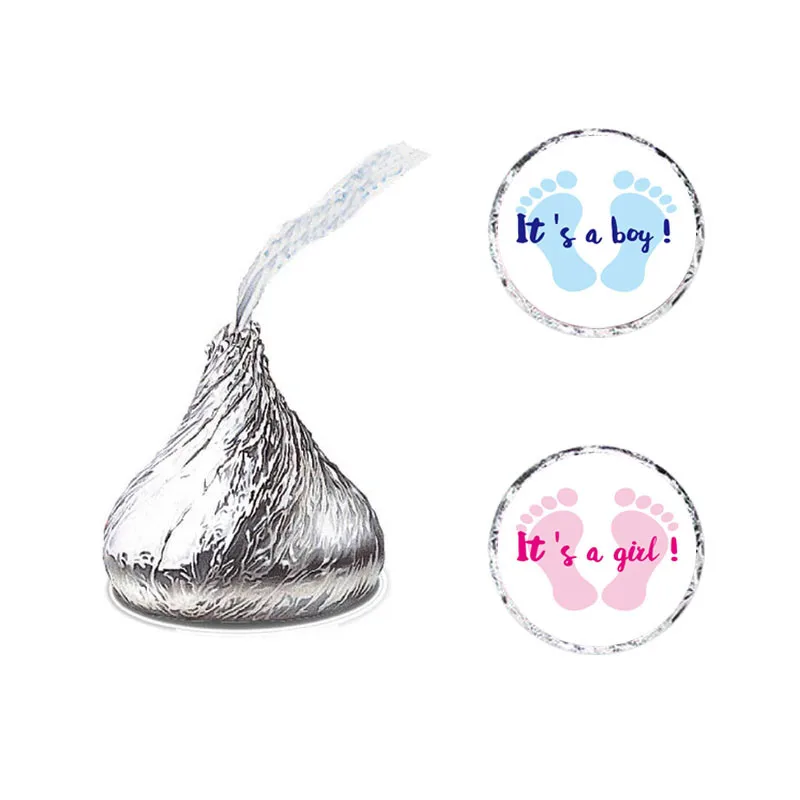 

60Pcs 3x3cm It is a boy! It is a girl! Birthday Sticker Seal Label Candy Box Baby Shower Cookie DIY Gifts Bag Stickers Decor