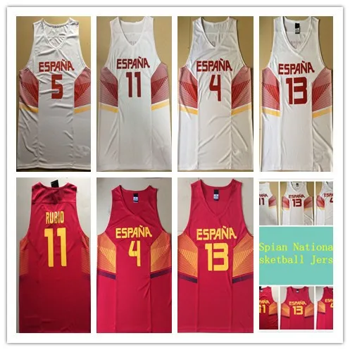 Rudy Fernandez Espana Basketball Jersey White