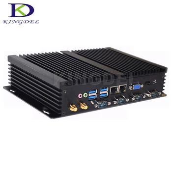 Billige 8G RAM + 500G HDD Htpc Fanless Intel Celeron 1037U CPU Micro Computer, Dual LAN, 4 * COM, 2 * USB 3.0, HDMI, WIFI, Windows OS NC250