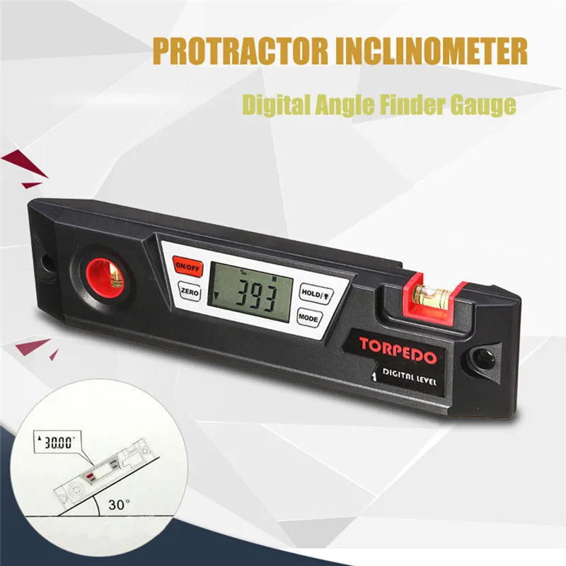  LCD Digital inclinometer protractor digital anger finder Angle Gauge horizontal Bevel Box