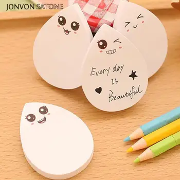 

Jonvon Satone 5pcs Water Drop Post Notes Korean Stationery notebook Cute Smiling Face N Times Kawaii Stationery Planner Supplies