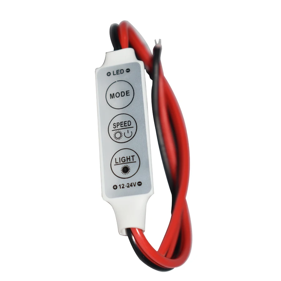 Grnflashing 3 Keys DC12 24V Mini led Dimmer Speed/mode/light Controller