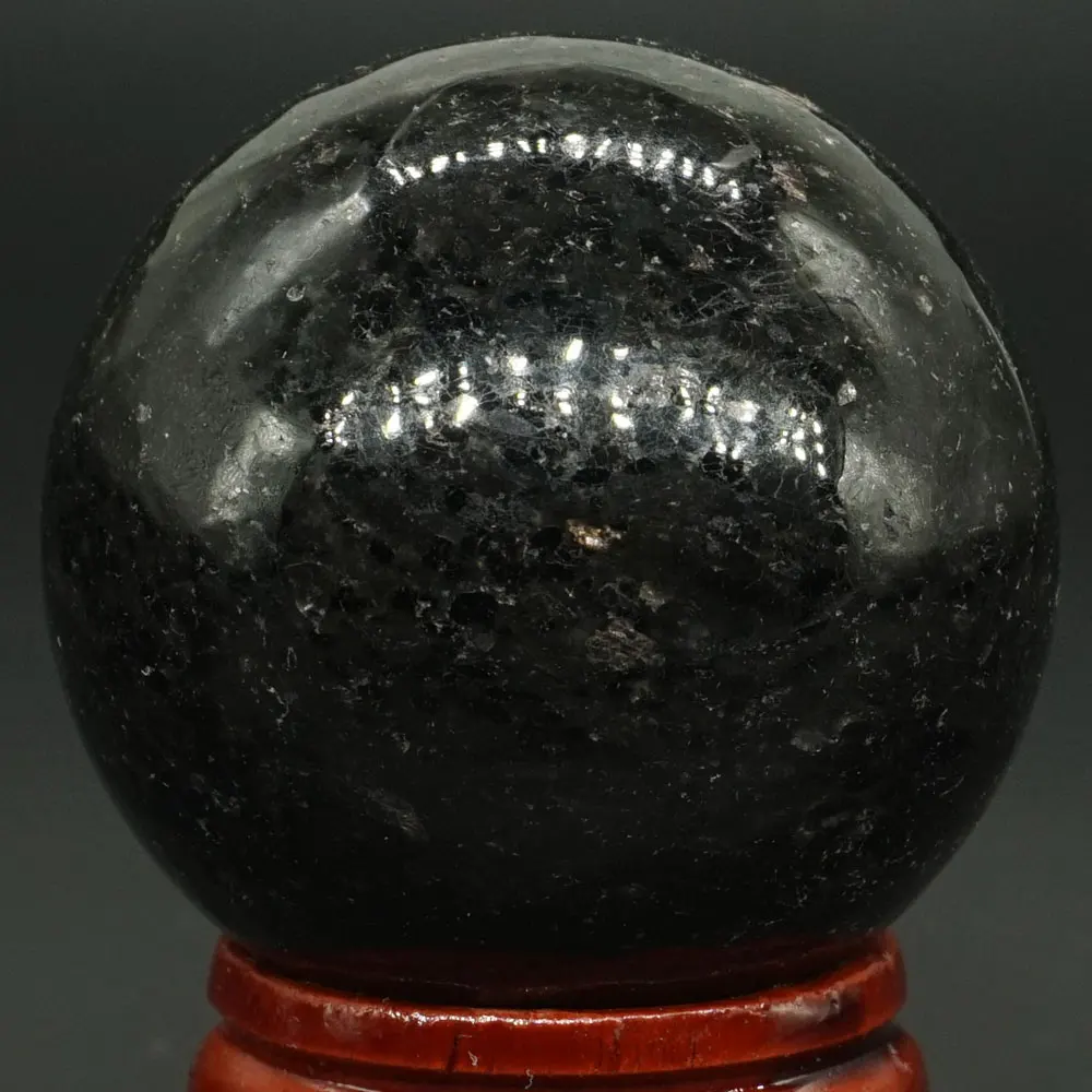 

40MM Natural Gemstone Nuumite Sphere Crystal Ball Reiki Healing Globe Home Decor