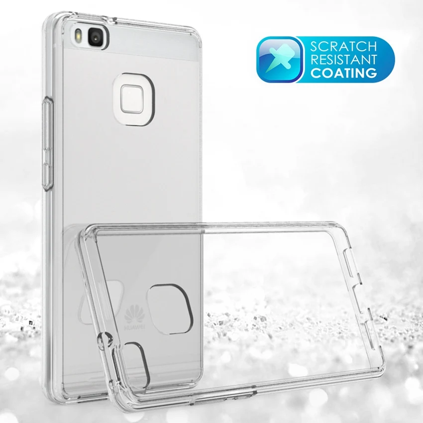 

New Hybrid Shockproof Cover Air Cushion Frame Case Crystal Clear Back Shell Transparent Fundas Coque For Huawei P9 Lite P9Lite
