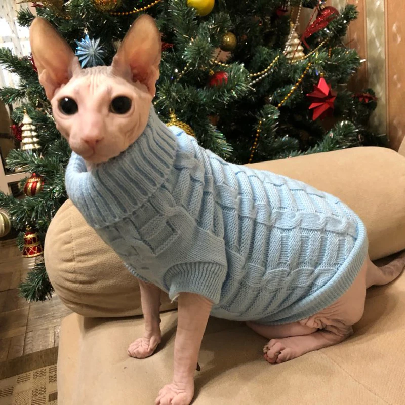Рождественская одежда для домашних животных котов маленьких кошек сфинкс зимние