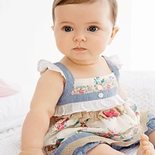 Летняя одежда для маленьких девочек топы с цветочным принтом+ шорты в полоску комплект из 2 предметов для новорожденных комплект одежды для маленьких девочек, платье для малышей