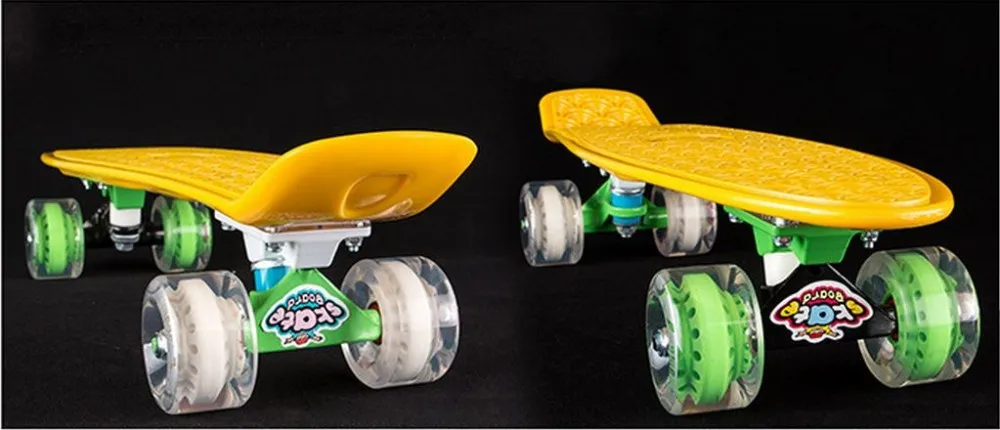 Мини Cruiser pp скейтборд 22 в fishskateboard Один Рокер monopatin Улица Skate скейтборд синий/белый/розовый/желтый