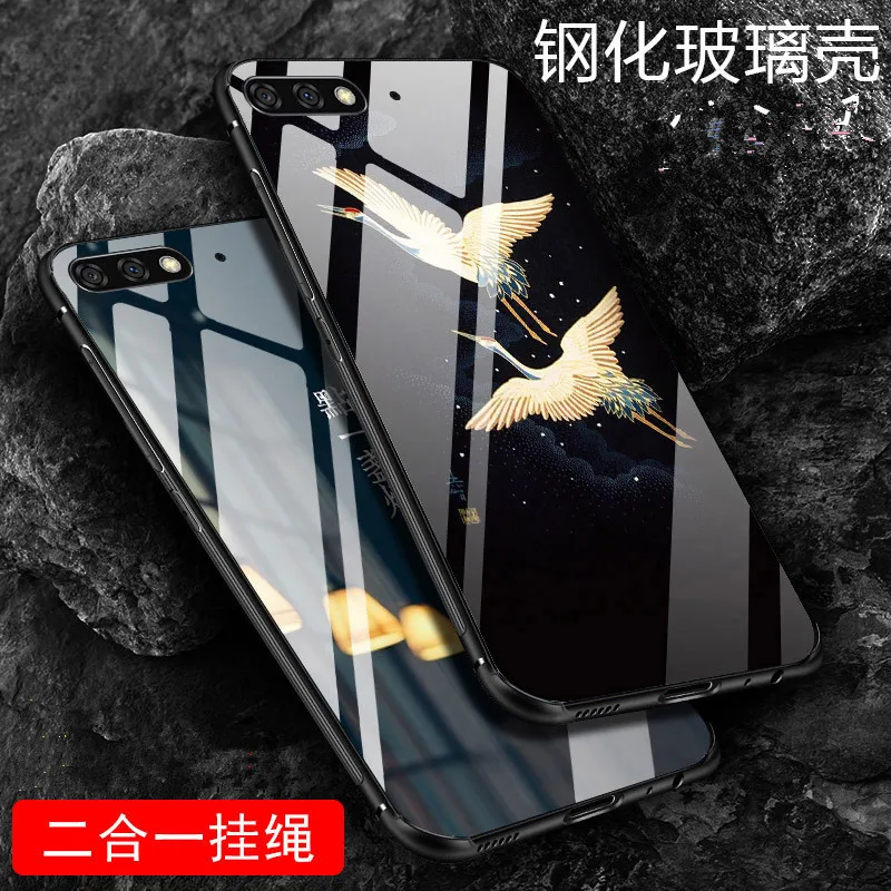 Fundas coque Huawei Y6 2018 Case Cover 5.7&quotTempered Glass Silicone TPU Back ATU-L21 Y62018 Phone |