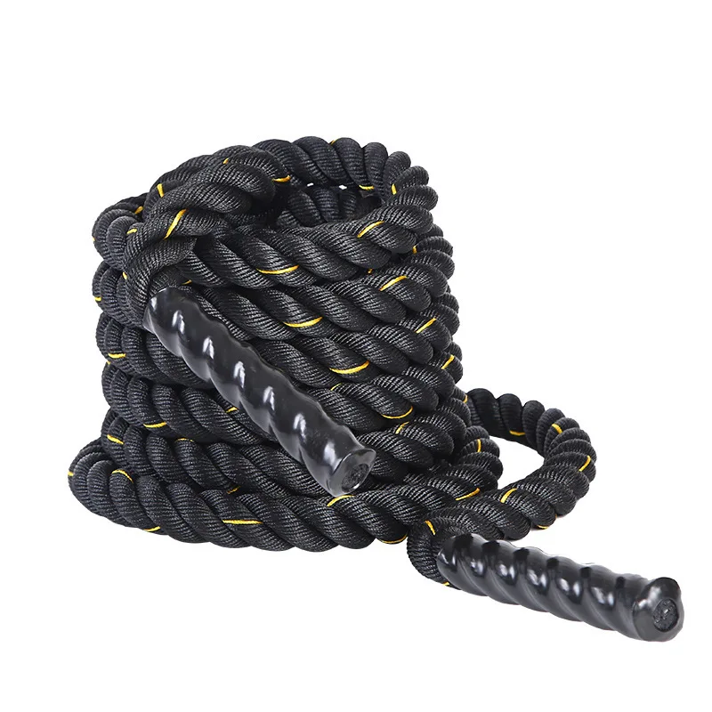 

Power Training Rope Body Strength Training Sport Fitness Exercise Heavy Black Undulation Battling Rope Muscle Workout Ropes 0503