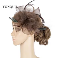 Crinoline Fascinator And Get Free Shipping On Aliexpress Clical Color Crinoline Fascinator Headwear Colorful Mesh Feather Church Show Hair Accessories Millinery Tail Hats Myq038