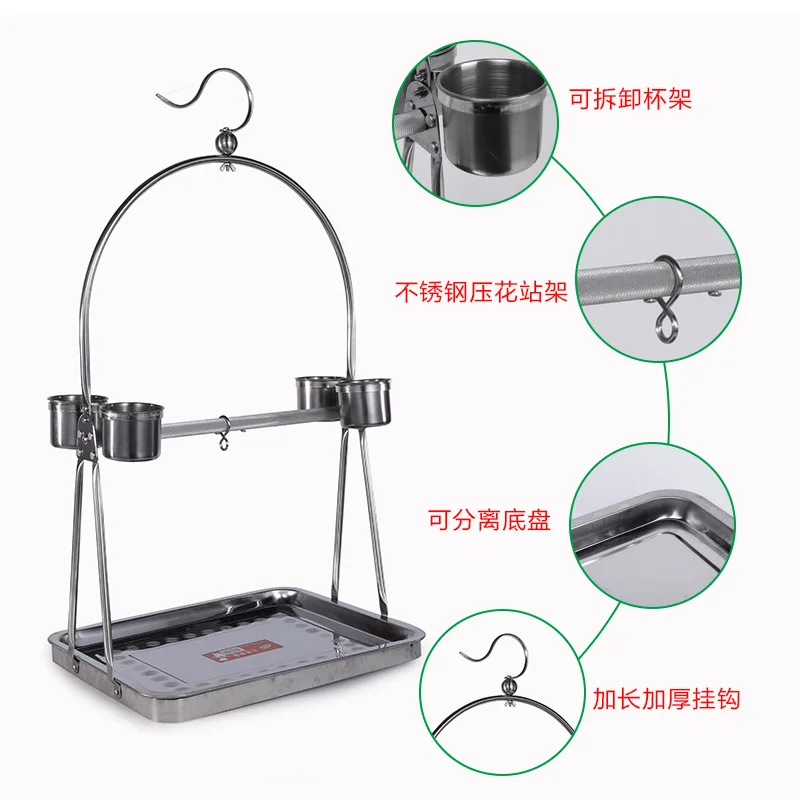 Высококачественная декоративная металлическая клетка для птиц маленькая попугаев полка из нержавеющей стали клетка для птиц съемная полка для чашки Стильная красивая