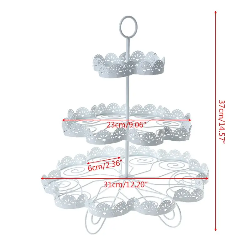 Съемный 3 слоя железная подставка под пирожные 22 держатель для кексов поднос для чашек настольная лампа День рождения Свадебная вечеринка украшения