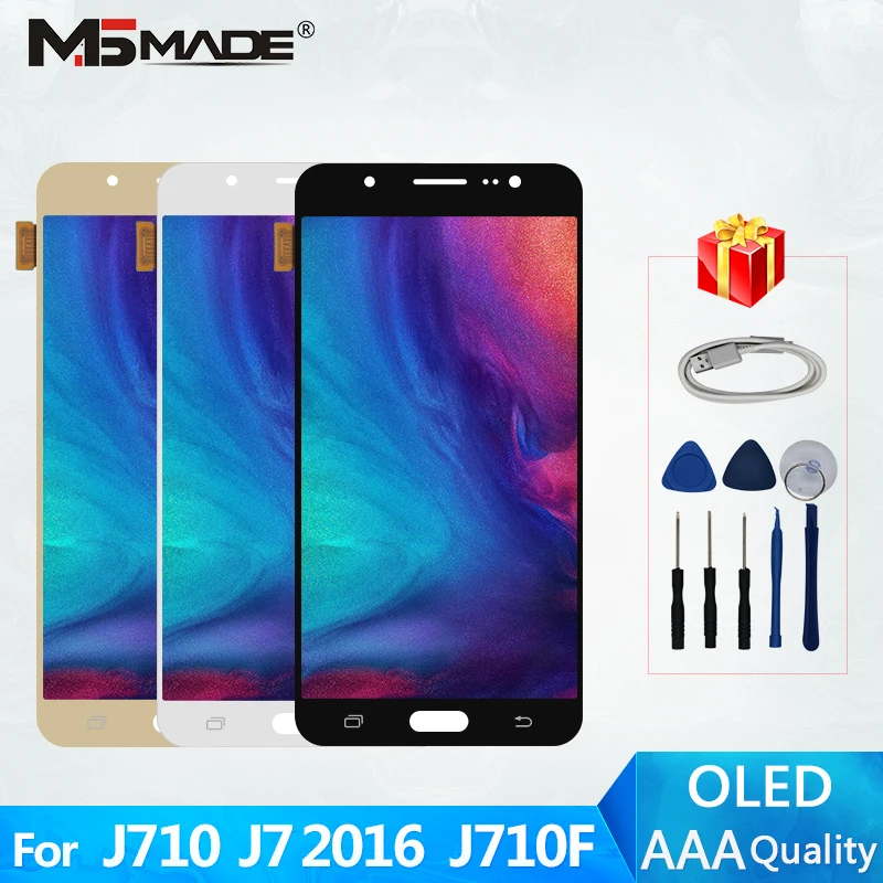 

OLED LCDs For Samsung Galaxy J7 2016 J710 J710FN J710F J710M J710G LCD & Touch Screen Digitizer Display Replacement Parts