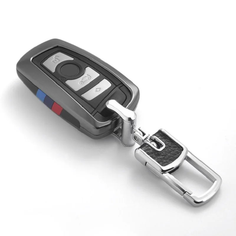 Автомобильный Стайлинг автомобиля ключ чехол КРЫШКА ДЛЯ BMW 520 525 f30 f10 F18 118i 320i 1 3 5 7 серия X3 X4 M3 M4 M5 E34 E90 E60 E36 FOB брелок для ключей - Название цвета: Black set