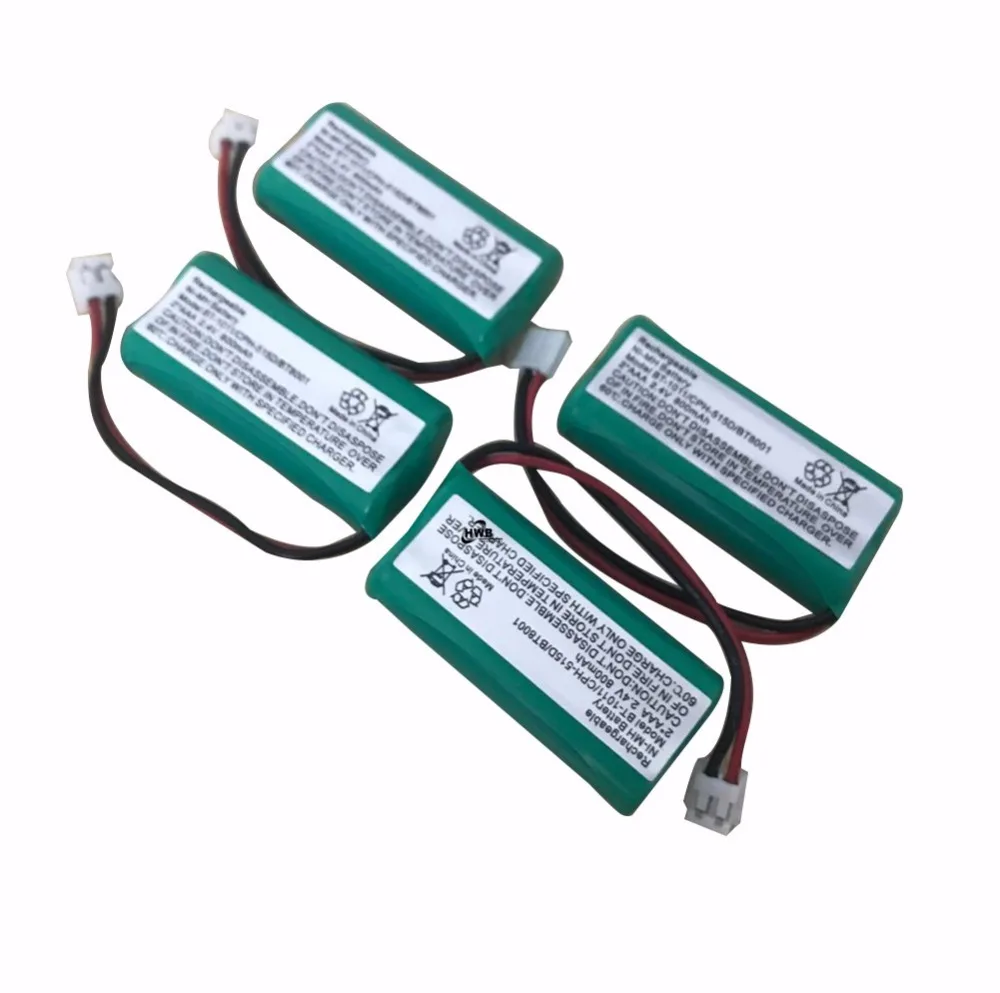 4 шт 2,4 V 800 mAh Ni-MH Беспроводная батарея телефона для Uniden BT-1011 BT-1018 BT101