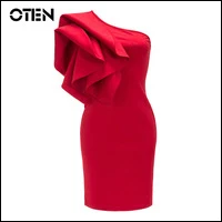IHOT-Women-Sexy-cascading-ruffle-One-shoulder-Elegant-Ladies-Evening-Party-Night-Club-Wear-Sheath-Pencil