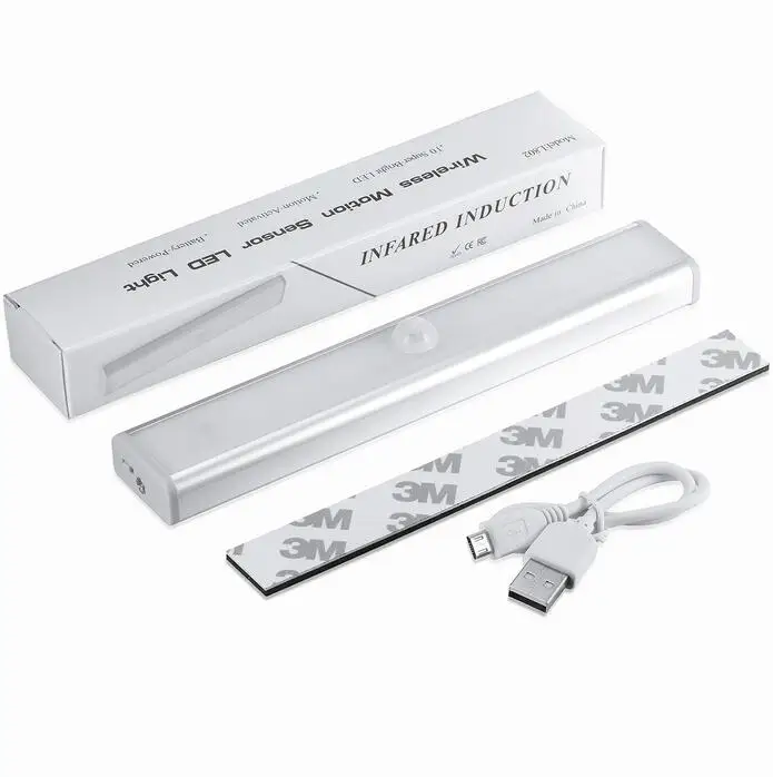 

PIR motion sensor LED Under Cabinet Light for Closet Wardrobe Lighting Portable led Lamp by USB Rechargeable Led Night Lights