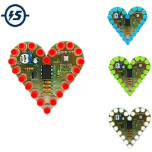 DIY Kit Heart Shape Breathing Lamp Kit DC 4V 6V Breathing LED Suite Red White Blue