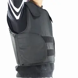 Бесплатная доставка кевларовый бронежилет полицейский бронежилет Размер L Черный цвет с сумкой