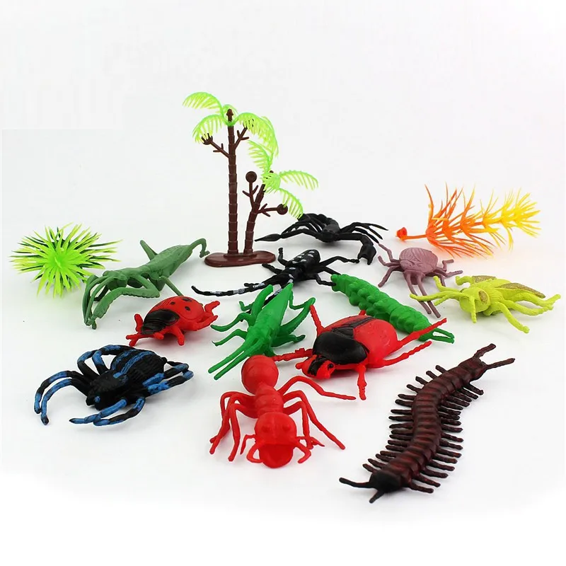 

Kid Toys 12 Pcs/set Soft Plastic Filling Bag Toys Animal Reptile Insect Model Figures Children Favor