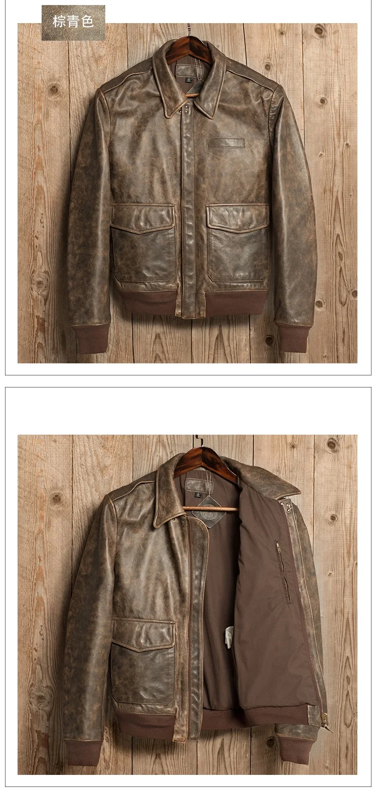 Free shipping,quality Brand men genuine leather Jackets,classic A2 vintage cowhide jacket,quality.sales man,sales