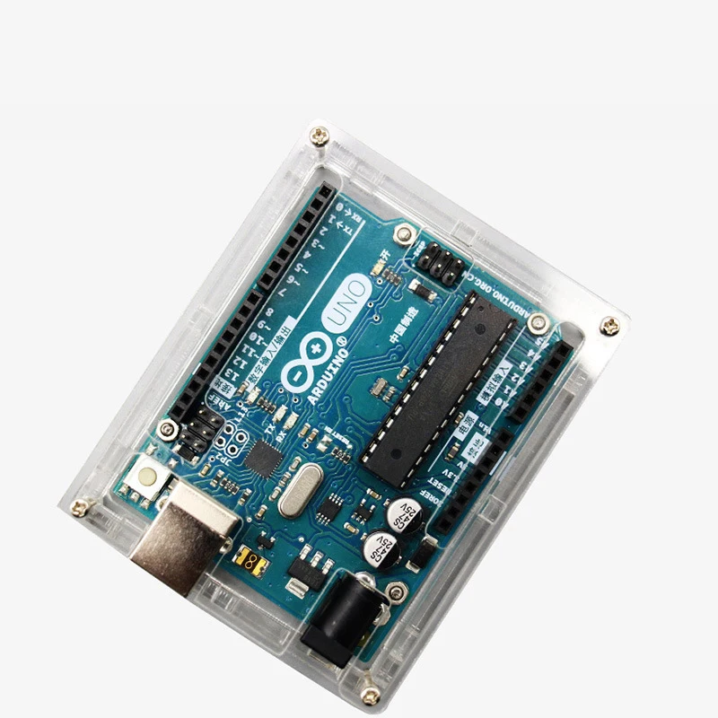 Один набор Прозрачный чехол для Arduino UNO R3