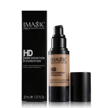 IMAGIC HD 6 cores 30 ml Brilhante Líquido Fundação Maquiagem Rosto base de maquiagem fond de teint creme hidratante cuidados com a pele cheia tamanho