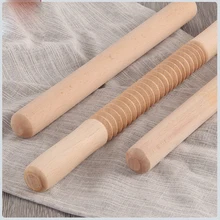 1 шт. Экологически чистая пляжная из цельной древесины приготовления пасты теста пиццы инструмент для кондитерской помады палка для приготовления пельменей деревянная Скалка Неокрашенная