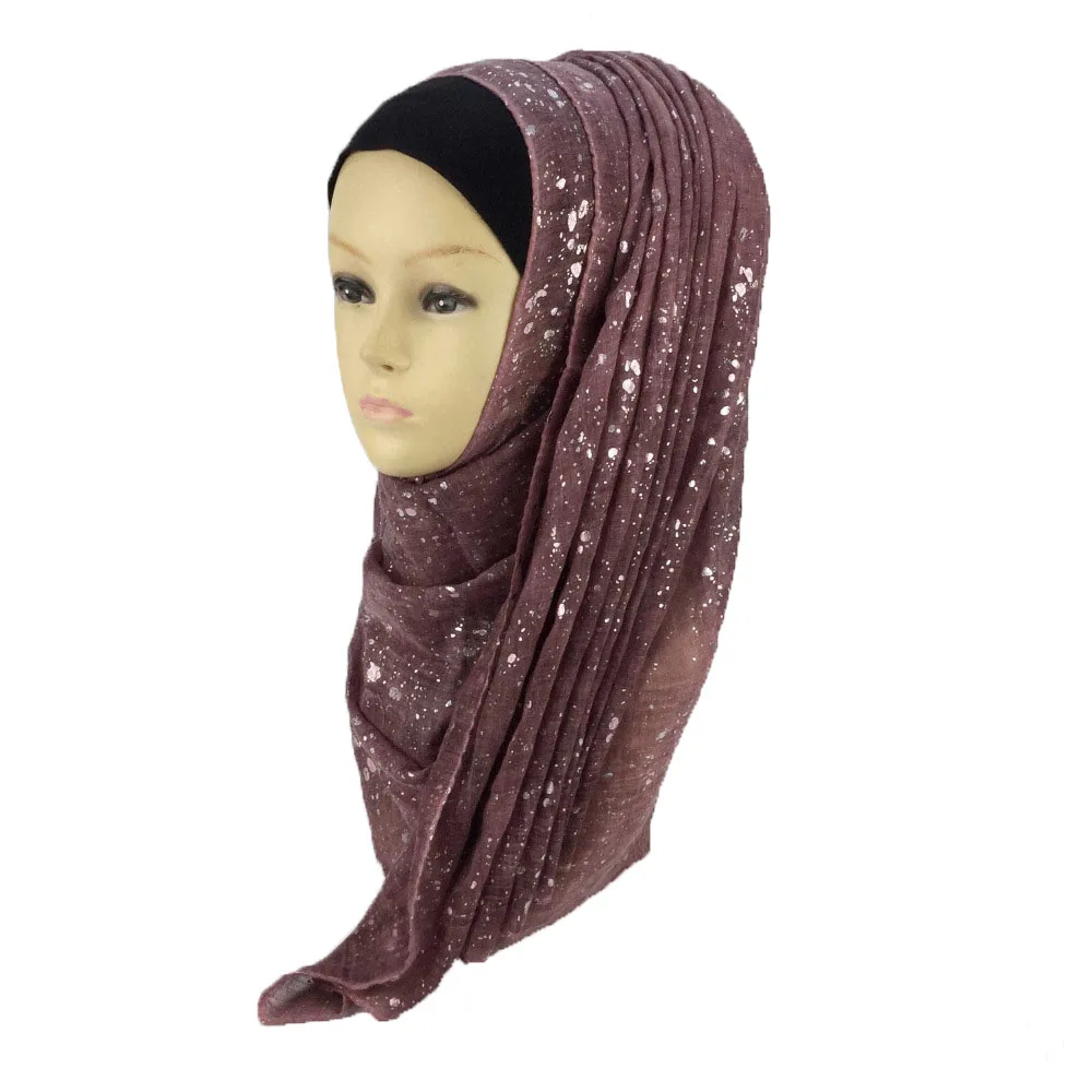 New muslim bronzing viscose fashion muslim scarf Muslim hijab scarf