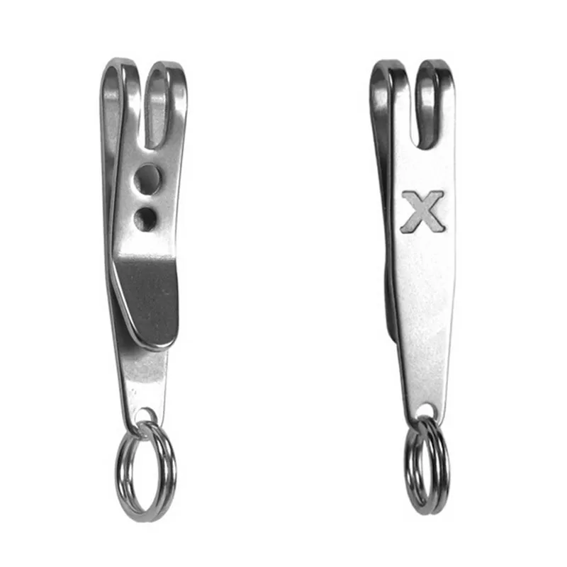 1 шт. нержавеющая сталь EDC сумка Подвеска зажим с кольцом для ключей карабин