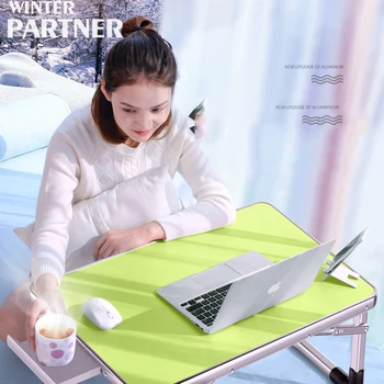 

Outdoor folding computer desk Laptop Desk 60*40cm Adjustable Folding Laptop Notebook PC Desk Table Stand Portable Bed Tray