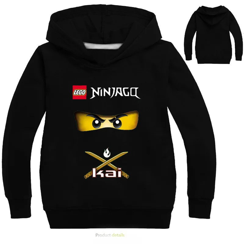 

Boys Outwear Ninja Ninjago Girls Hoodies Cartoon Costumes Clothes Long Sleeved T shirts Children's Sweatshirts Kids Tops Tees