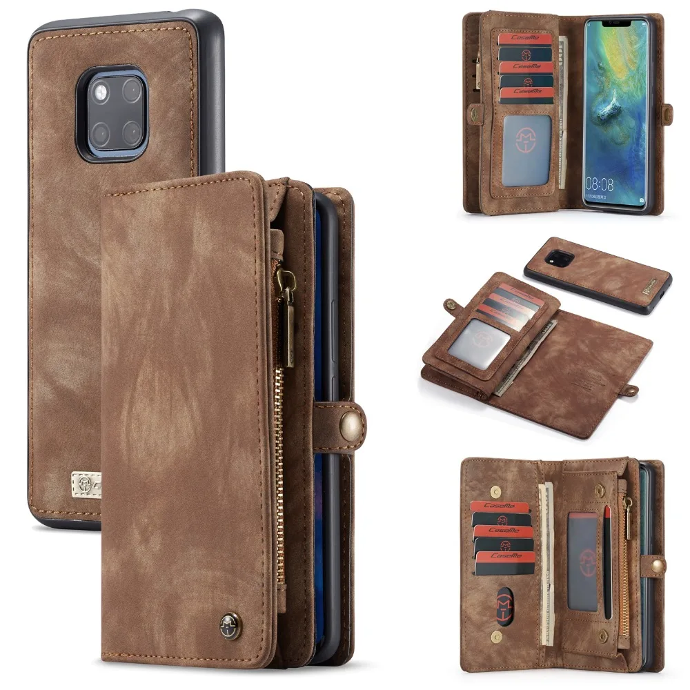 

For Coque Huawei Mate 20 Pro Case Luxury Zipper Wallet Folio Magnetic Cover Genuine Leather Case for Huawei P20 Lite P30 Mate 20