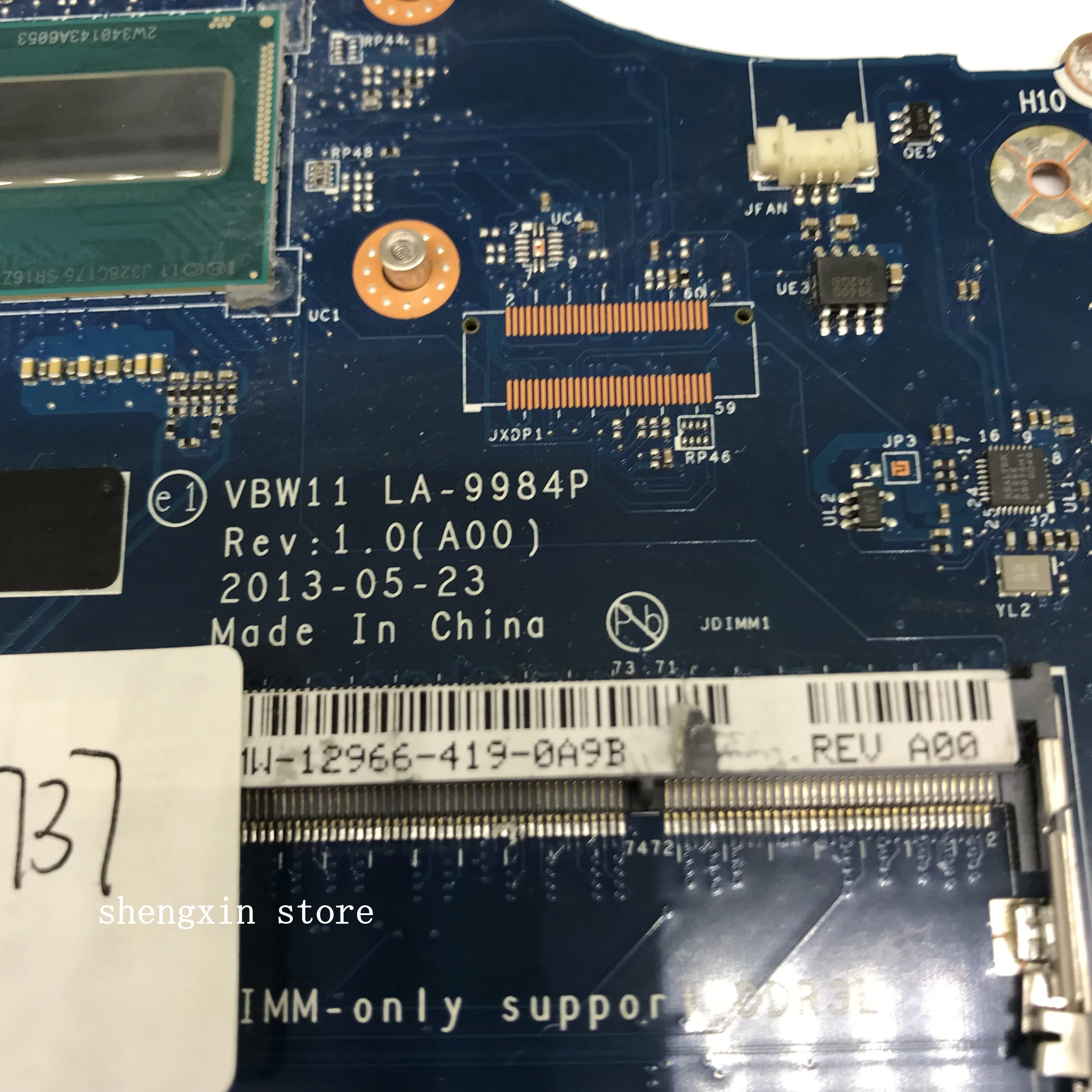 Ideal  For Dell Inspiron 17R 5737 3737 Laptop Motherboard SR16Z I7-4500U R9 M200X graphics VBW11 LA-9984P 