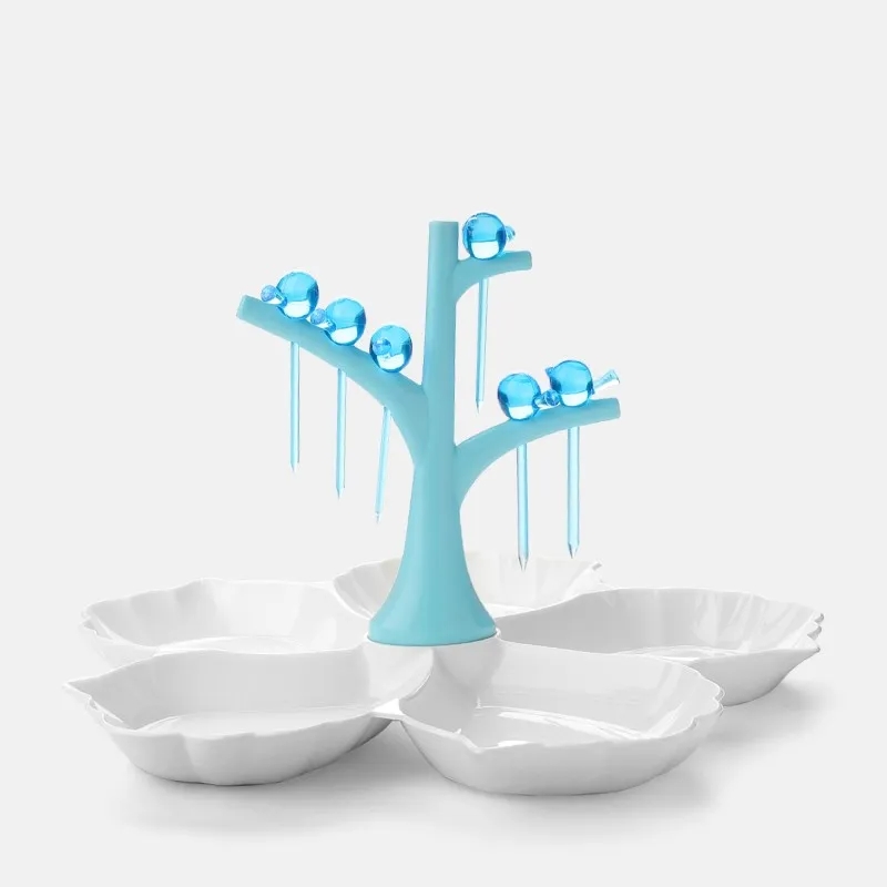 

Fruit tray with toothpick Creative modern living room coffee table home plastic fruit bowl Snack trays Fruit platter