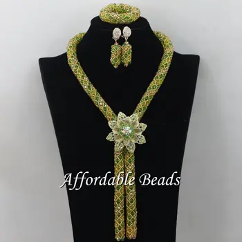 

Nice Nigerian Traditional Beads Luxury Fashion Beads Jewelry Set Handmade Style Wholesale ABC073