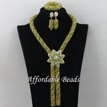 Nice Nigerian Traditional Beads Luxury Fashion Beads Jewelry Set Handmade Style Wholesale ABC073