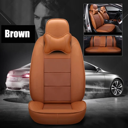 brown CARTAILOR натуральной кожи сиденья протектор для Toyota Sienna чехлы сидений мотоциклов и аксессуары Custom Fit сиденья для автомобилей Стиль комплект - Название цвета: brown