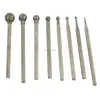 8Pcs Diamond Grinding Head Spherical 1-6 mm Set Coated Mounted Points Spheres Bit Burr Lapidary Tools for Stone Gemstone