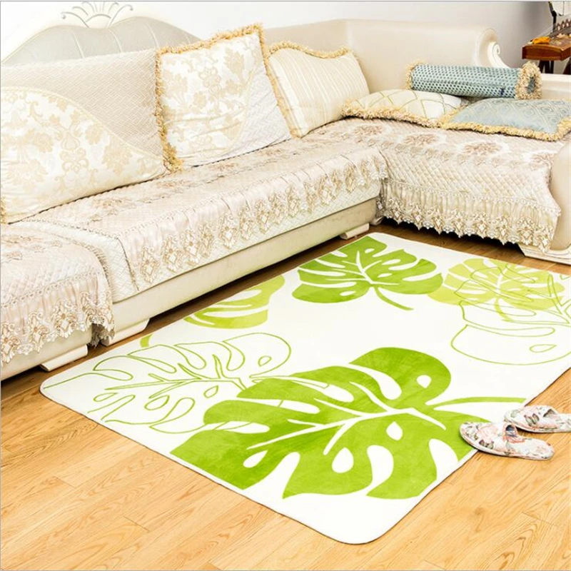 

Simple Leaves Hot Sale Soft Carpets For Living Room Bedroom Kid Room Rugs Home Carpet Fashion Floor Door Mat Area Rug Fashion