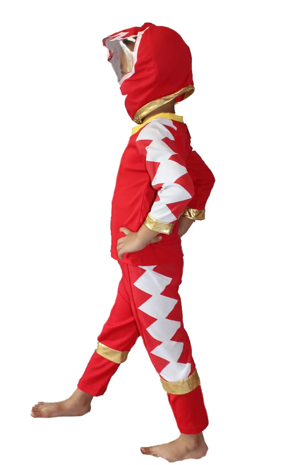 Костюм из трех предметов для мальчиков 3-7 лет на Хэллоуин, 2 цвета, красный и синий одежда для игр детская одежда для костюмированной игры, розовый и красный цвета