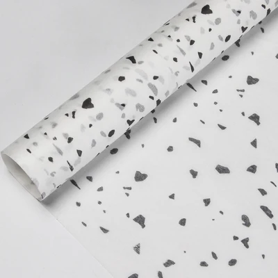 50*70 см букет оберточная бумага для подарков с цветами бумага DIY подкладка звезда письмо хлопчатобумажная бумага 50 листов/лот цветочный упаковочный материал - Цвет: D-black