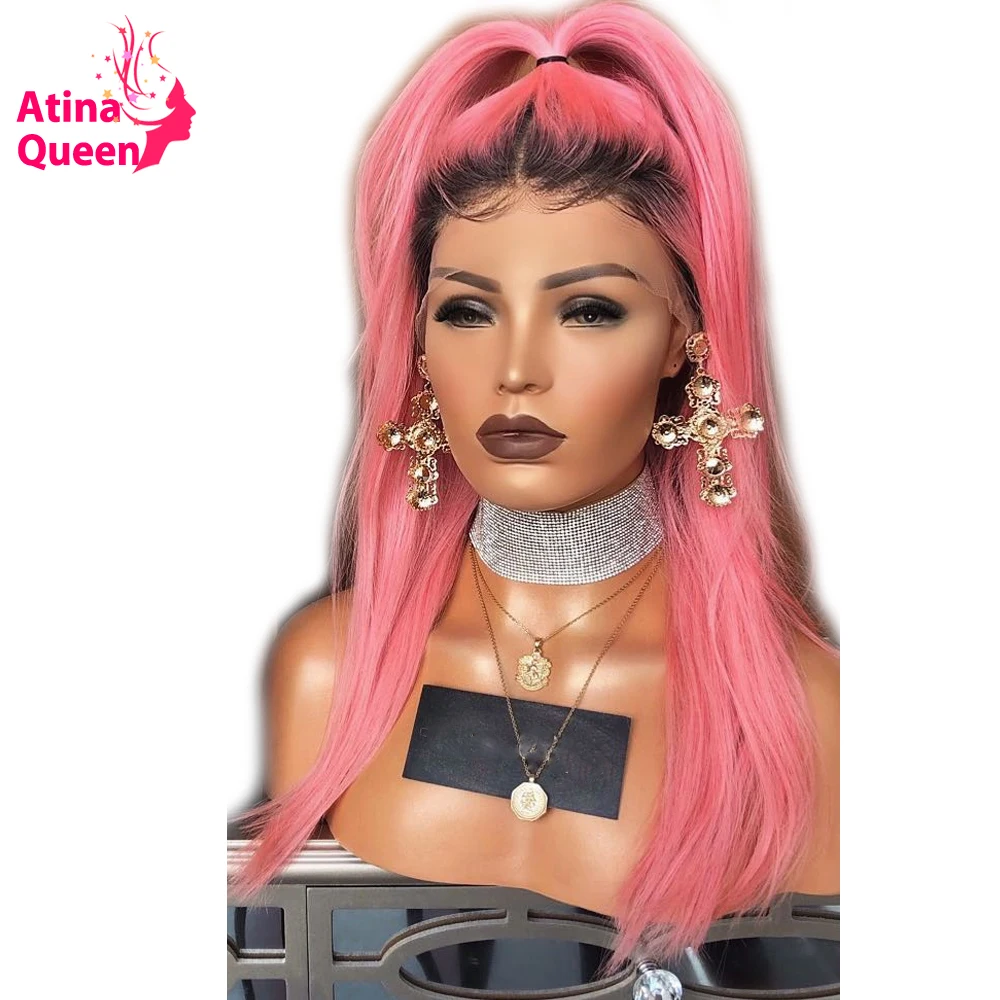Atina Queen бразильские волосы Remy накладные человеческие 150% плотность два тона темные