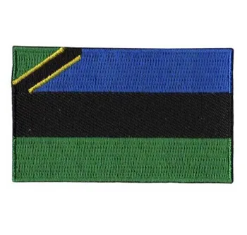 

Zanzibar Country Embroidery Patches Personalized Fabric Labels Twill with Flat Broder and Iron On Backing Custom and MOQ50pcs