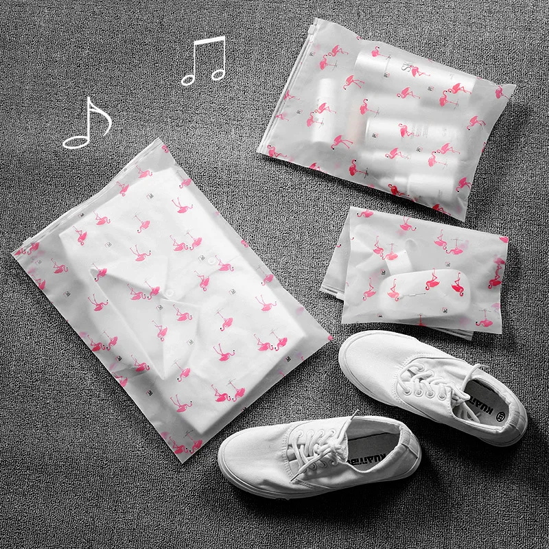 

Fashion Transparent Flamingo Cosmetic Bag Travel Zipper Make Up Case Organizer Storage Makeup Pouch Toiletry Beauty Wash Kit Box
